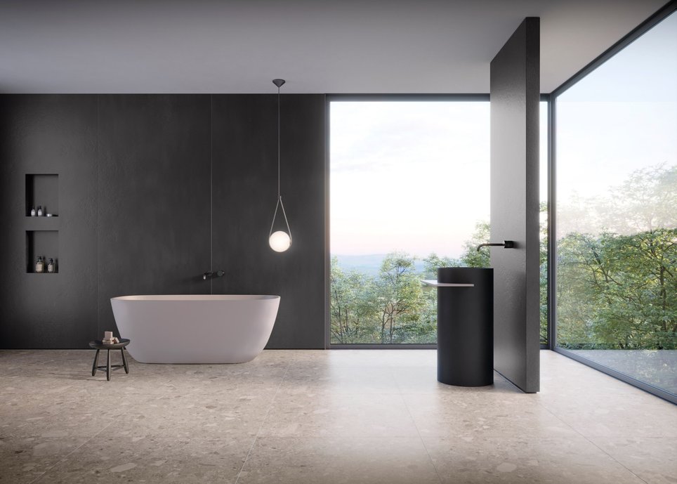 No piso, LOMBARDA VIVA SABBIA 90X90 NAT