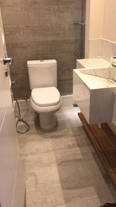 lavabo de apartamento antigo totalmente modificado