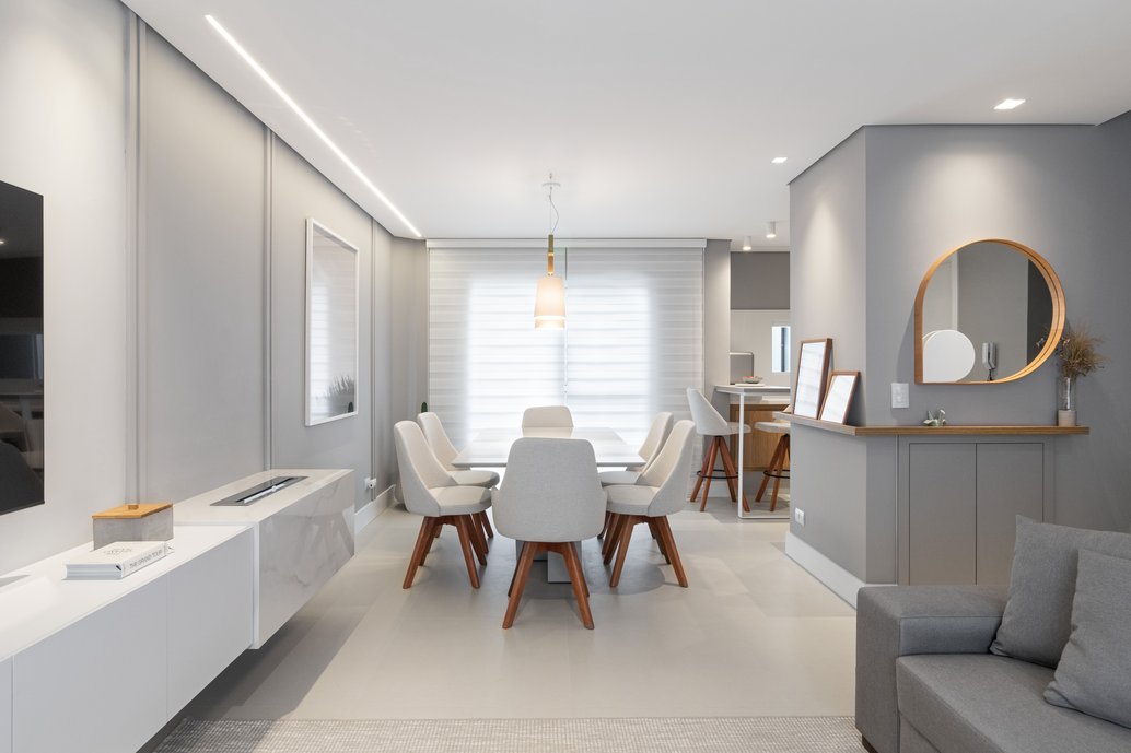 Lareira de porcelanato