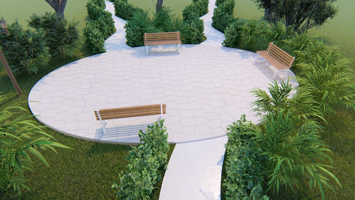 Jardim de uma área externa de uma residência de um cliente muito querido.