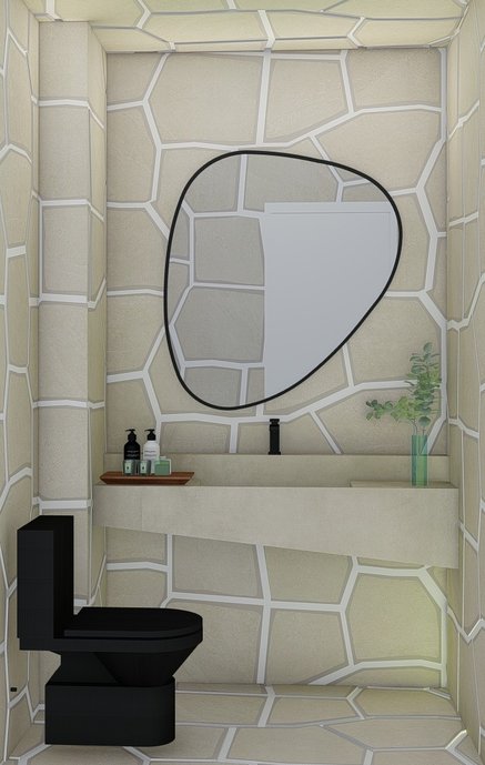 Lavabo feito com o Kit Janeiro Off White