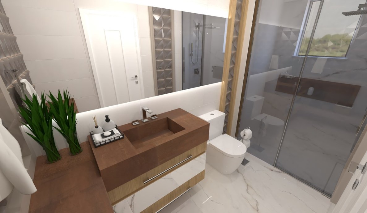 banheiro hóspedes apartamento de praia