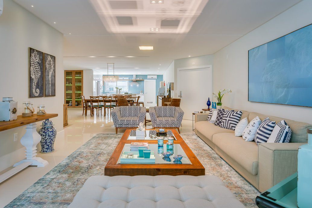 Decoração azul