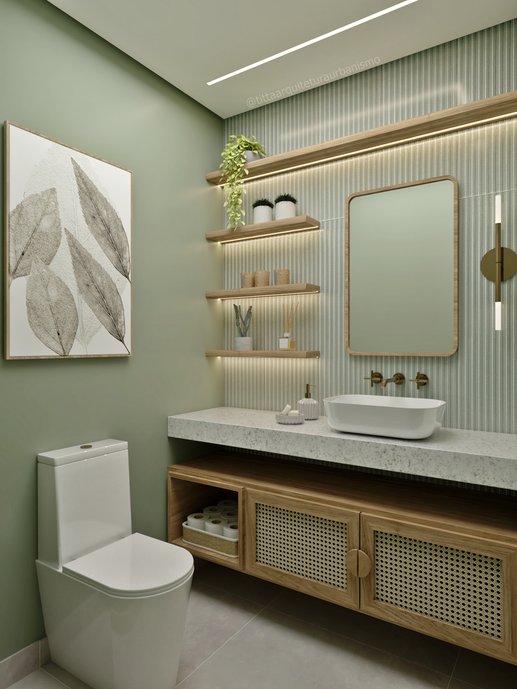 Imagem angular do lavabo.