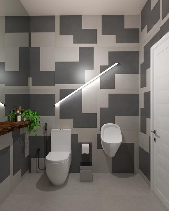 Lavabo revestido com a linha SOMA.