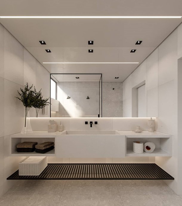 Pietra Lombarda Off White Nat. + Ms. Barcelona Cristal Nat. + Area White Pol.
