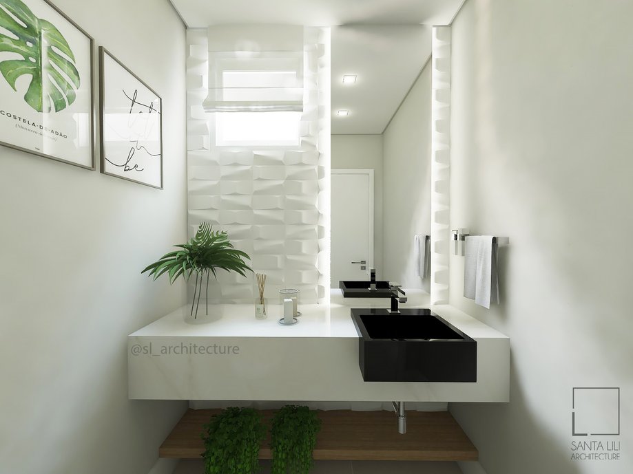Projeto de Interiores, proposta para Lavabo | AP GÊMEOS I Blumenau