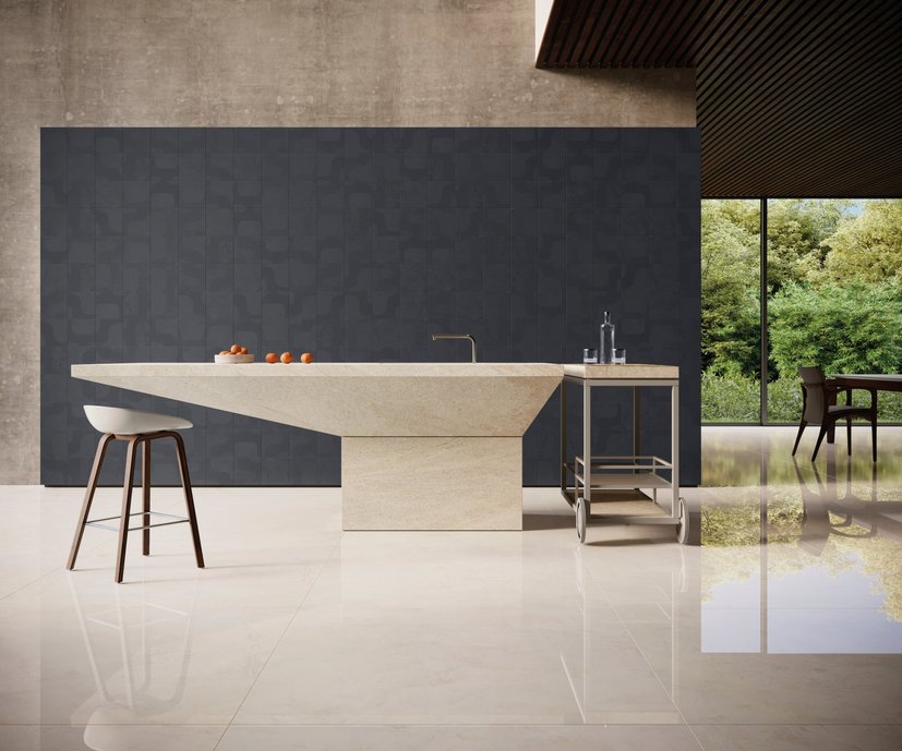 A²TO - COZINHA ALEX ATALA: carrinho de apoio, cooktop de indução secreto, bancada de porcelanato