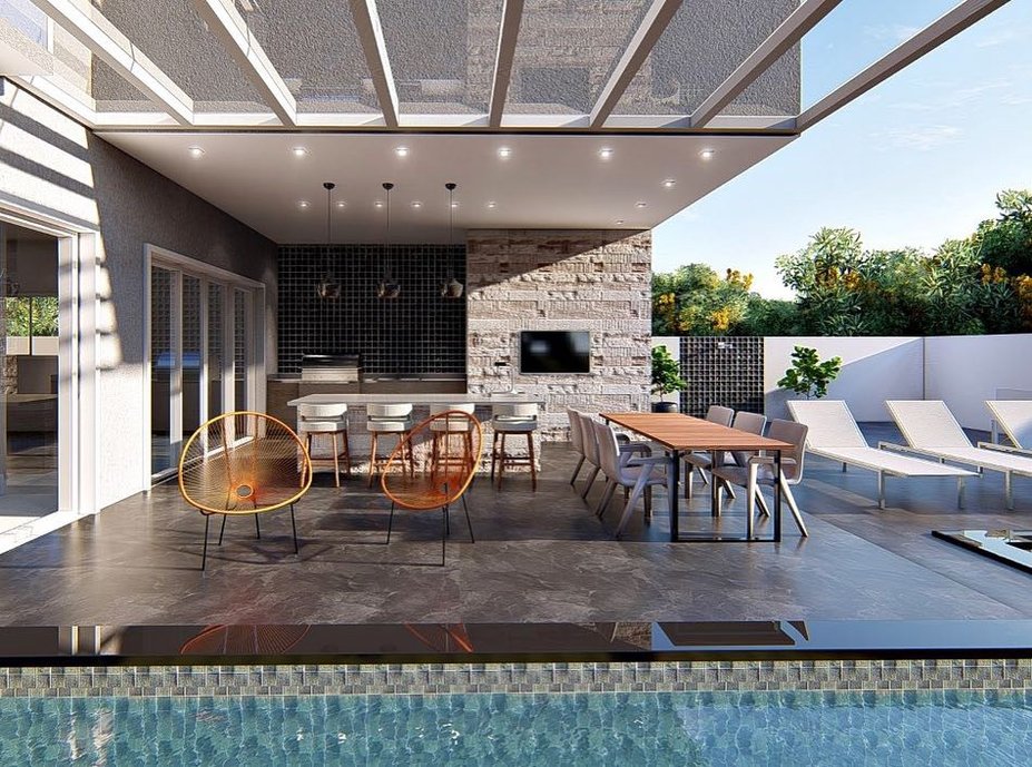 Piscina e área gourmet