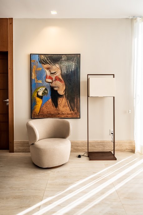 Sala de estar. Cultura brasileira na decoração.