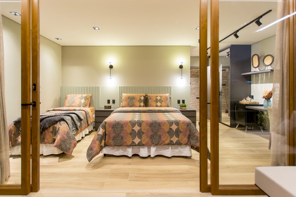 Vista desde a varanda para a suíte.