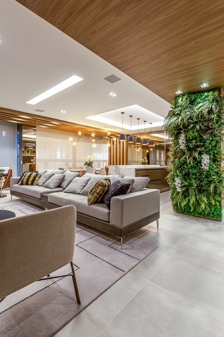 living integrado com piso 60x60cm pietra di firenze