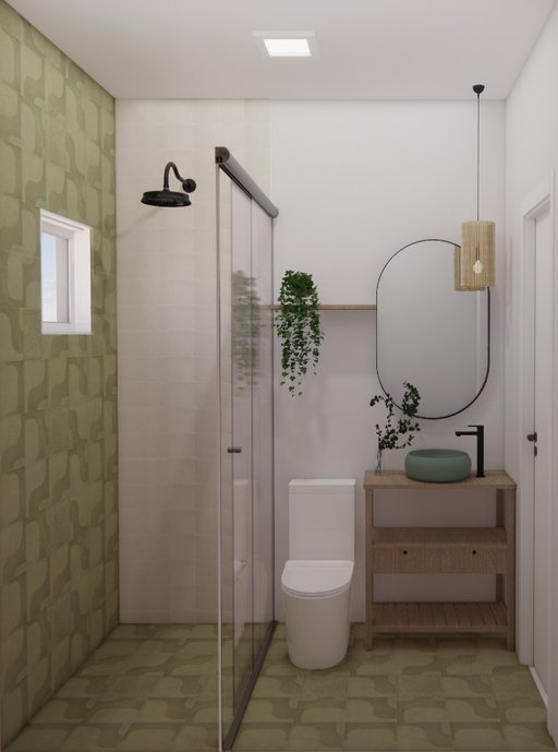 Um banheiro bem verdinho pra você se conectar com a Natureza e com você mesma! #oquestadentroimporta