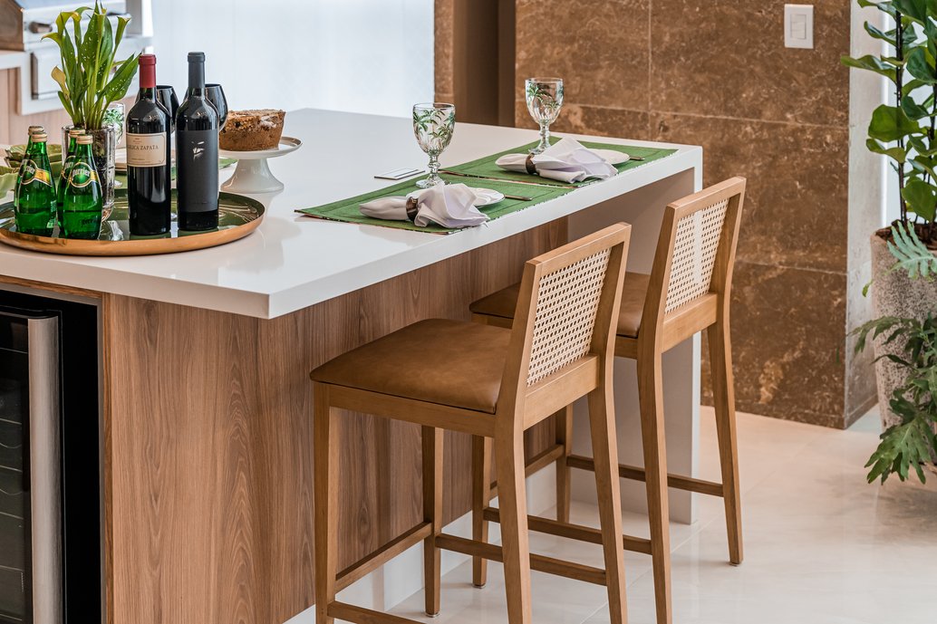 apartamento com amplo espaço social e integração total entre ambientes