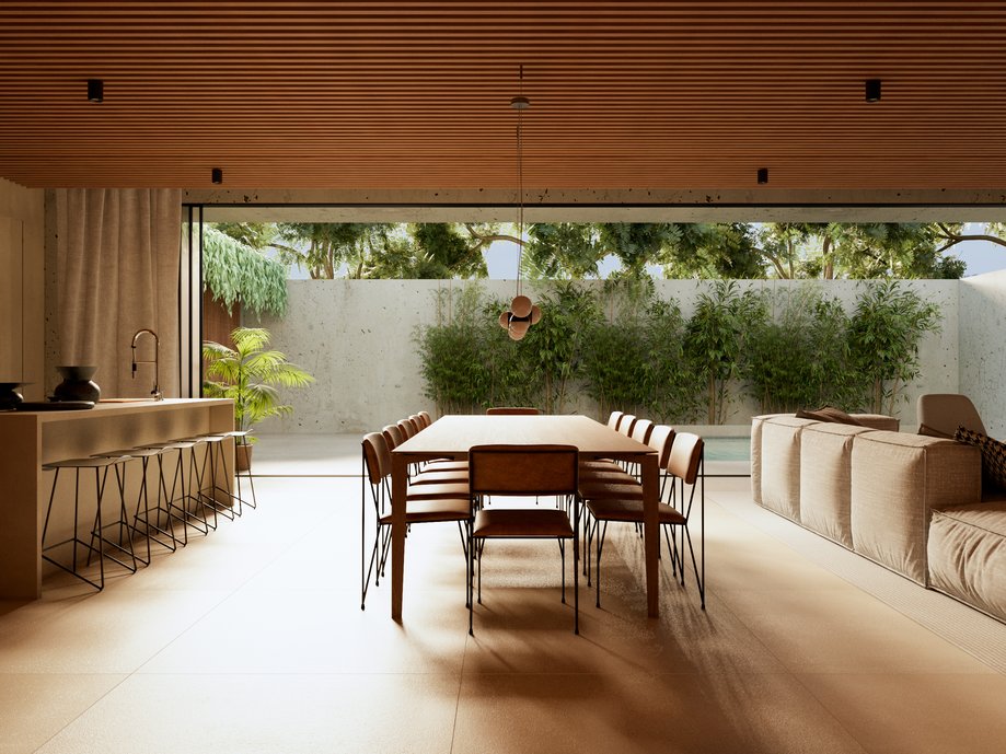 A casa da árvore é um projeto pensado especialmente com a dedicação em trazer a atmosfera da floresta para dentro de casa. Com sua arquitetura minimalista e contemporânea, traços e materialidade que remete a um ambiente tranquilo, confortável e aconchegante de se estar. Foi utilizado o porcelanato OH!TAKE Forest que trás a delicadeza de um piso frio acetinado, também utilizamos o revestimento Verano Esmeralda na piscina que trás o verdadeiro mar para dentro de casa. A madeira em carvalho compõe o projeto com seu traço único, e muita vegetação trazendo aos grandes vãos uma grande integração com a natureza. #ConcursoArchtrendsCasoca