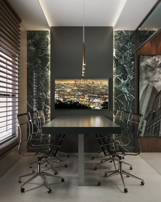 sala de reunião de advocacia , imponente e com muita personalidade