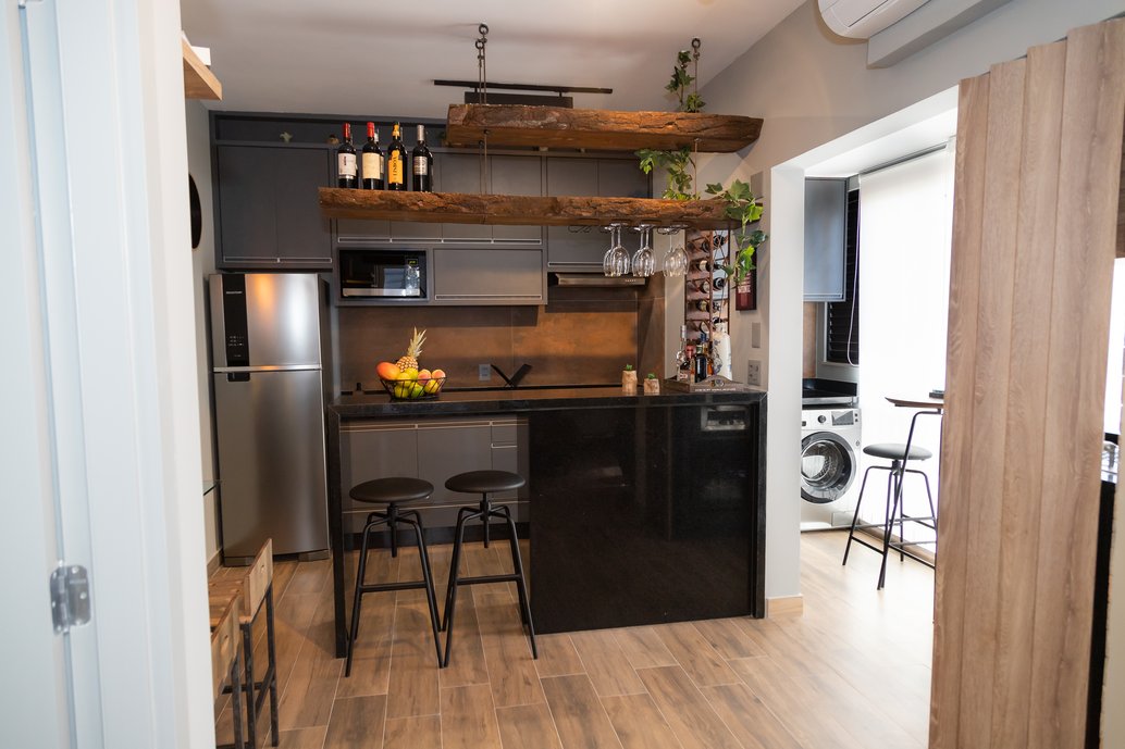 Apartamento com decoração / Rústico e Industrial - Todo Piso do Apartamento