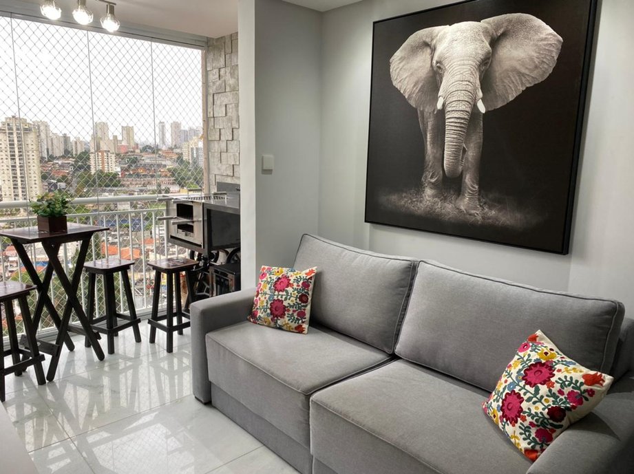 Sala de TV e Varanda - Apartamento Vila Mascote - São Paulo