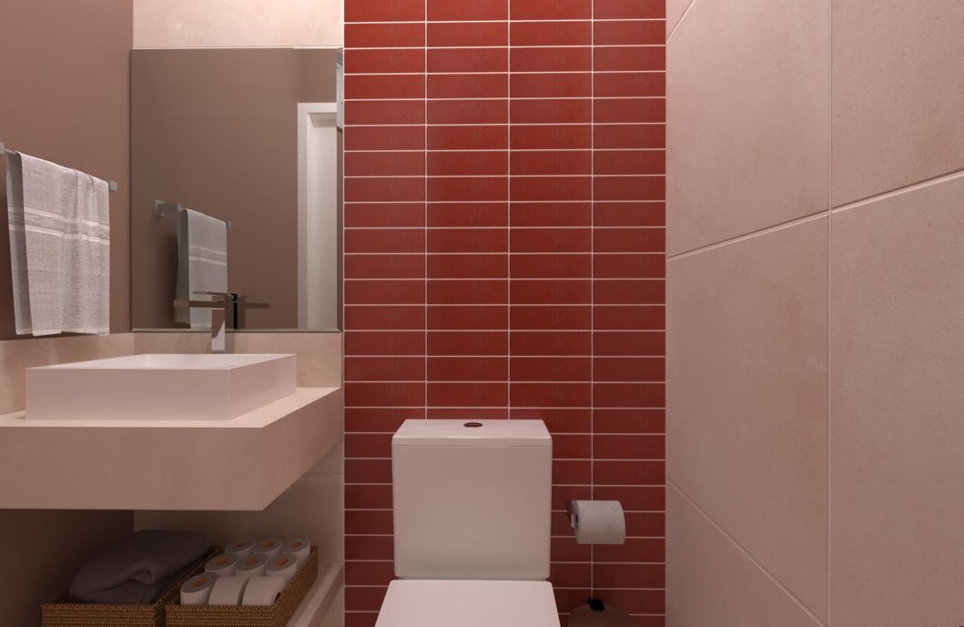 Lavabo vermelho