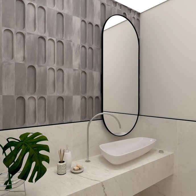 Lavabo com produtos Authentic Portobello Shop e Metais e Louças Docol e Laufen.