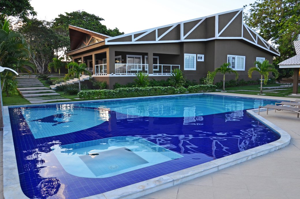 Casa de campo numa área urbana