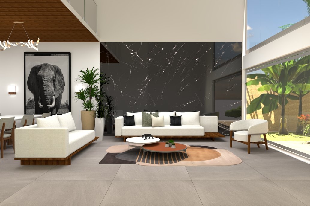 sala com Ms Barcelona Antracita, Autora Nadyne Bamondes