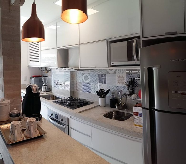 Na cozinha usei a Linha Provence