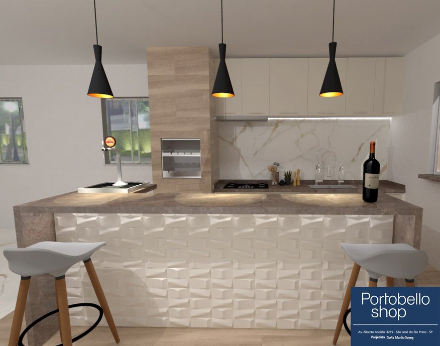 Área Gourmet - Cliente: Luís Carlos Brechó - Projetista: Sofia Marão Sayeg
