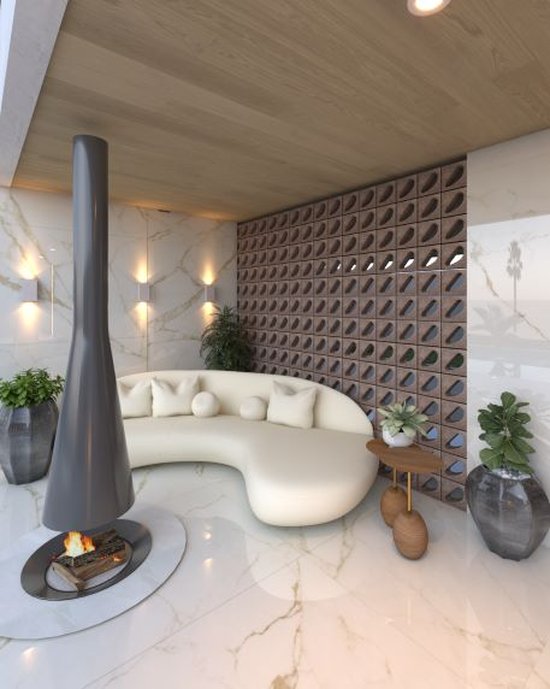SALA EXTERNA COM LAREIRA ECOLÓGICA 