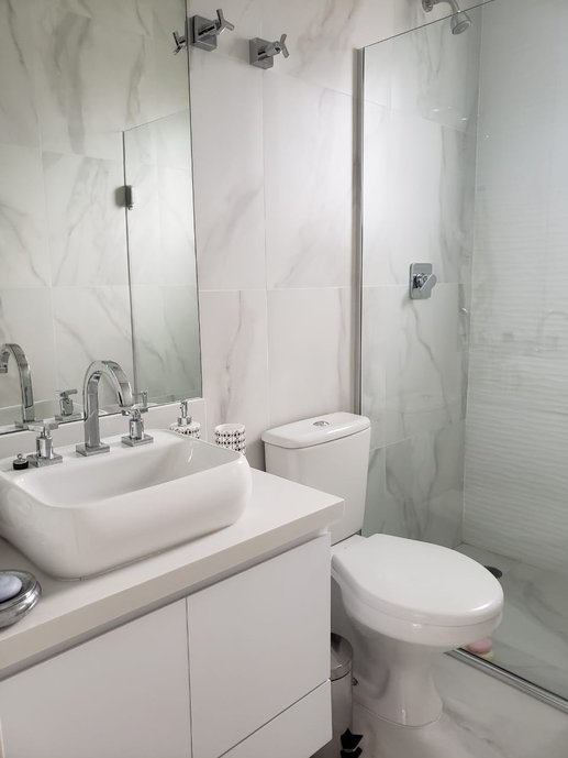 Casa de praia - Revestimentos escolhidos : Piso e Paredes Bianco Covelano 60x60 natural | Tijolinho Market Color Monaco