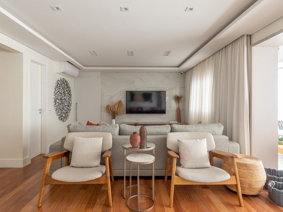 Painel de tv de porcelanato