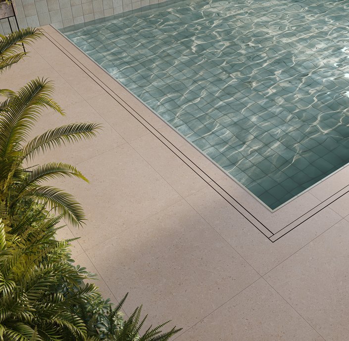 Honolulu na piscina, detalhe
