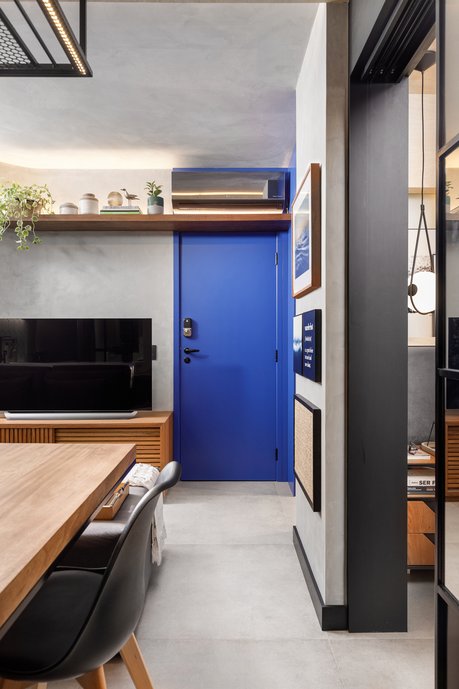 Living, cozinha e quarto integrados