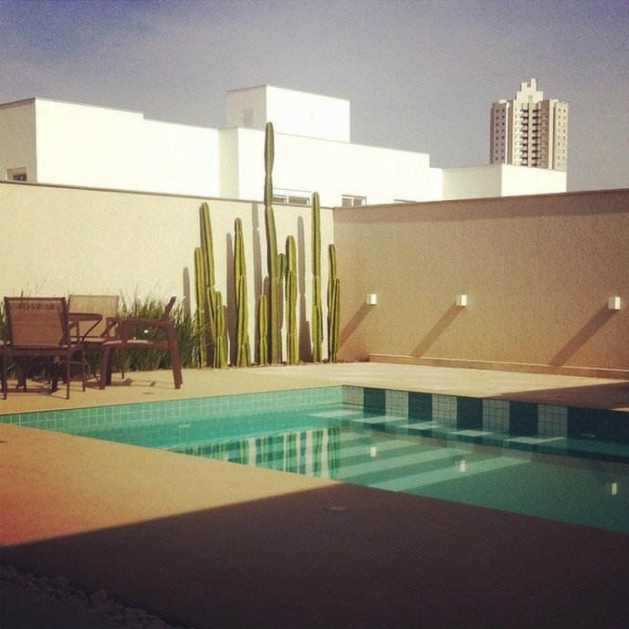 Piscina de uma residencia 
