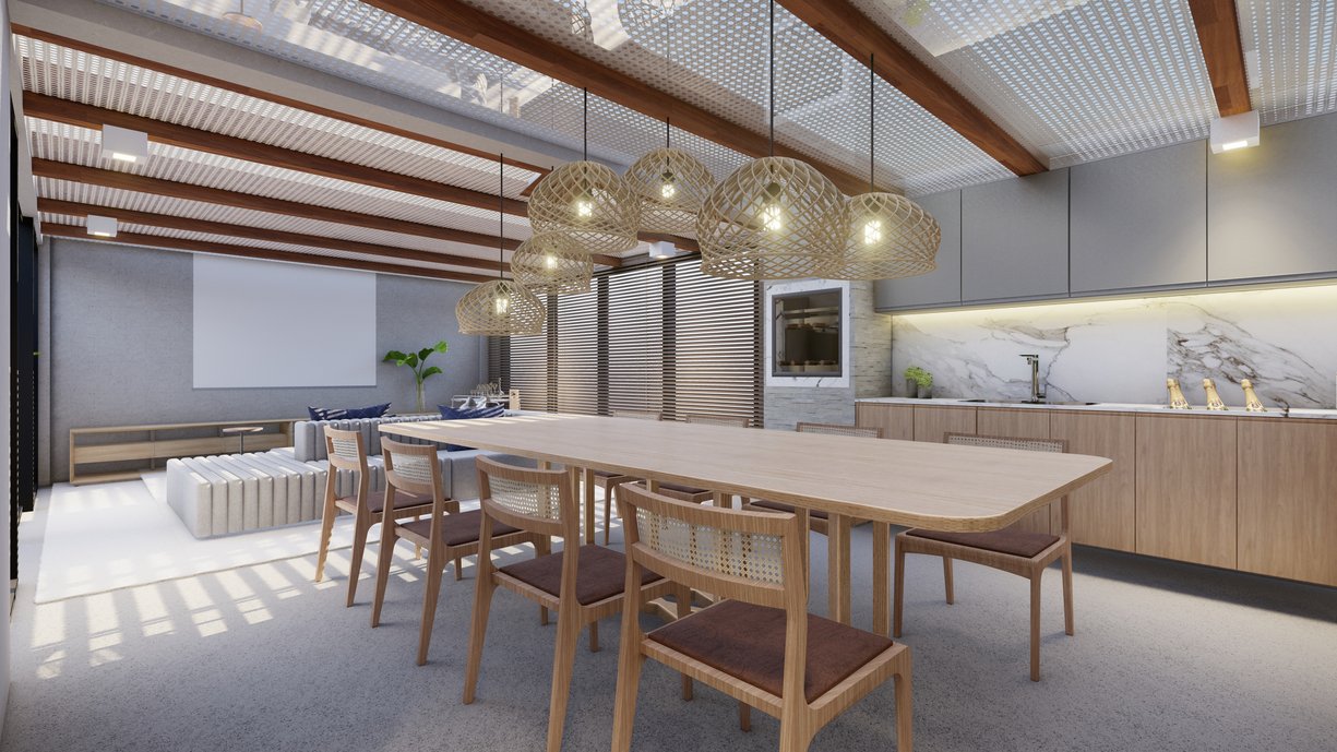 Área gourmet e varanda externa-Apartamento BF