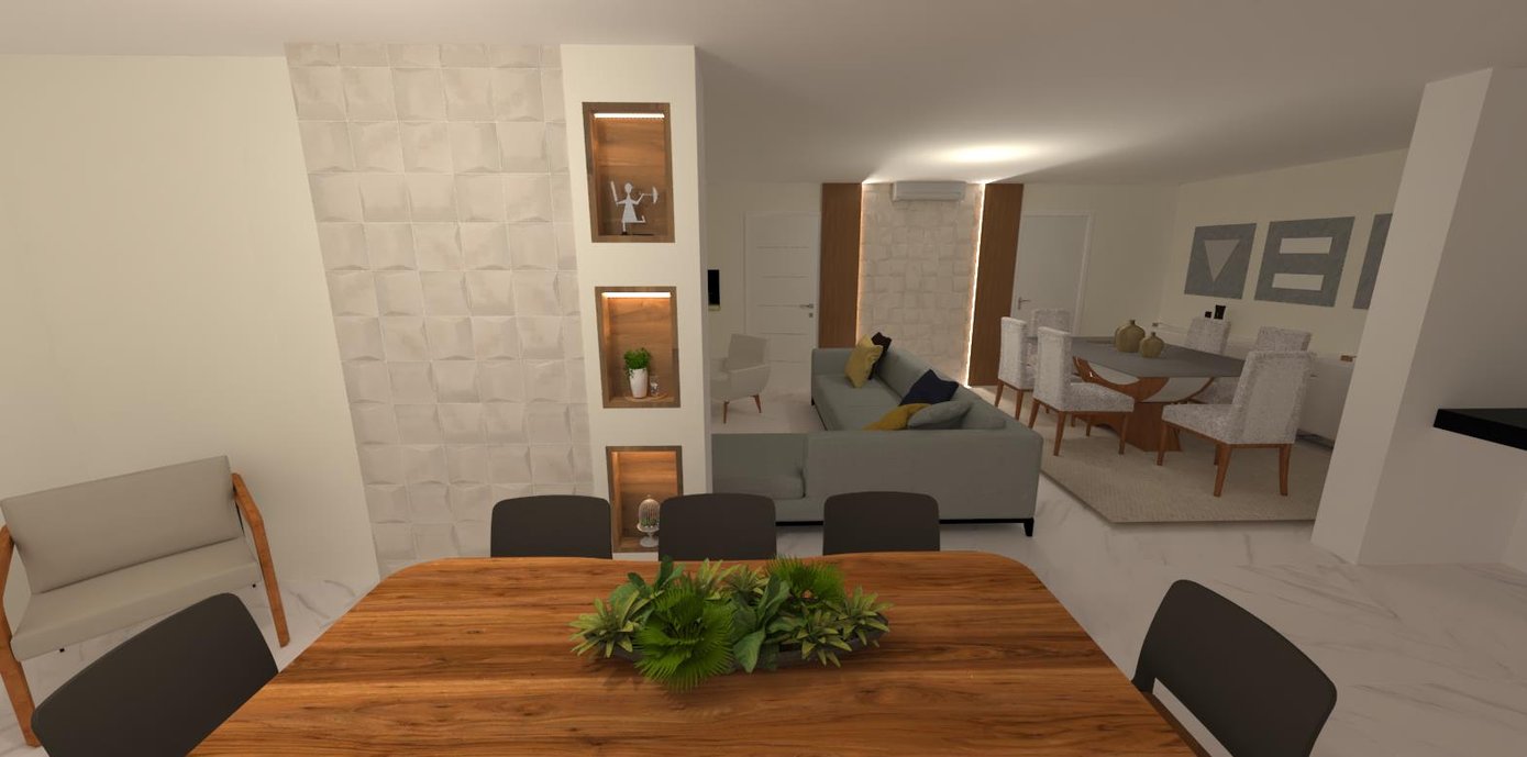 sala de jantar e espaço goumet