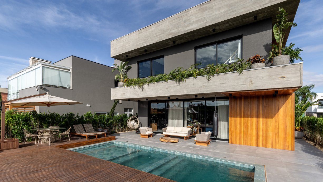 área externa e piscina