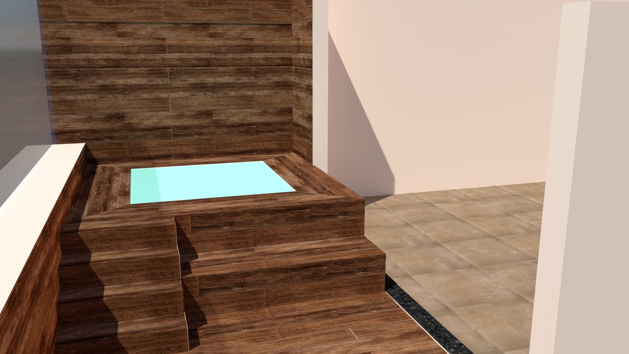 Spa feito com porcelanato