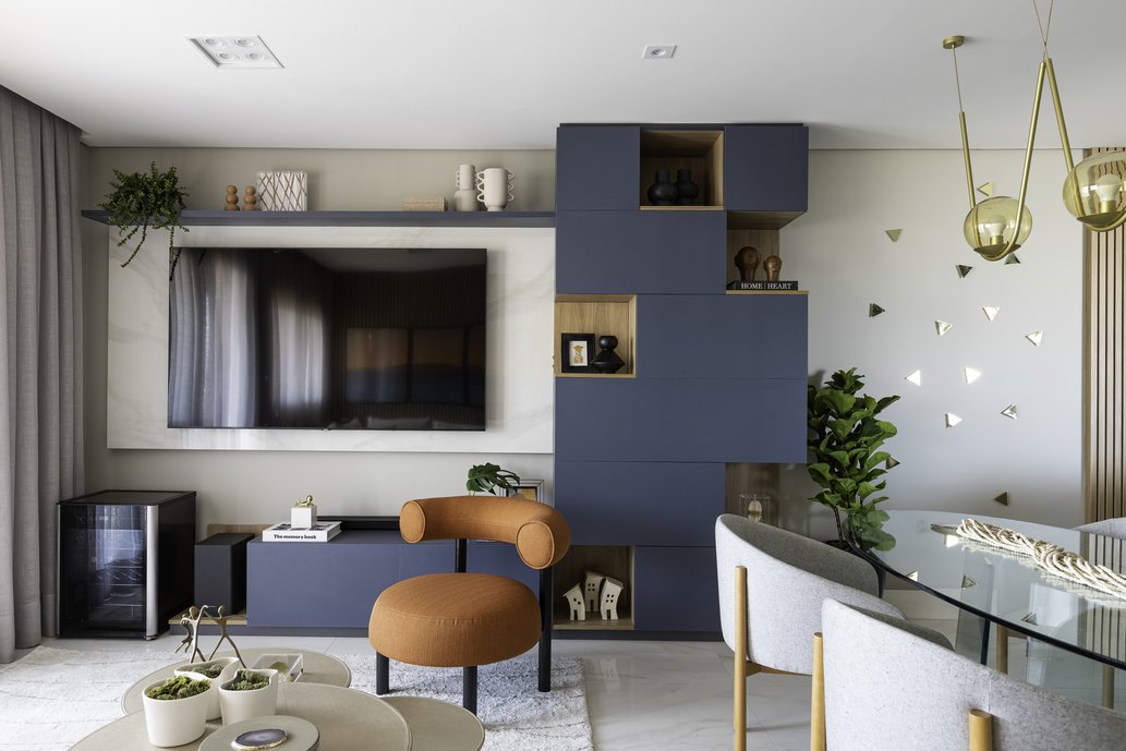 Sala integrada com cozinha
