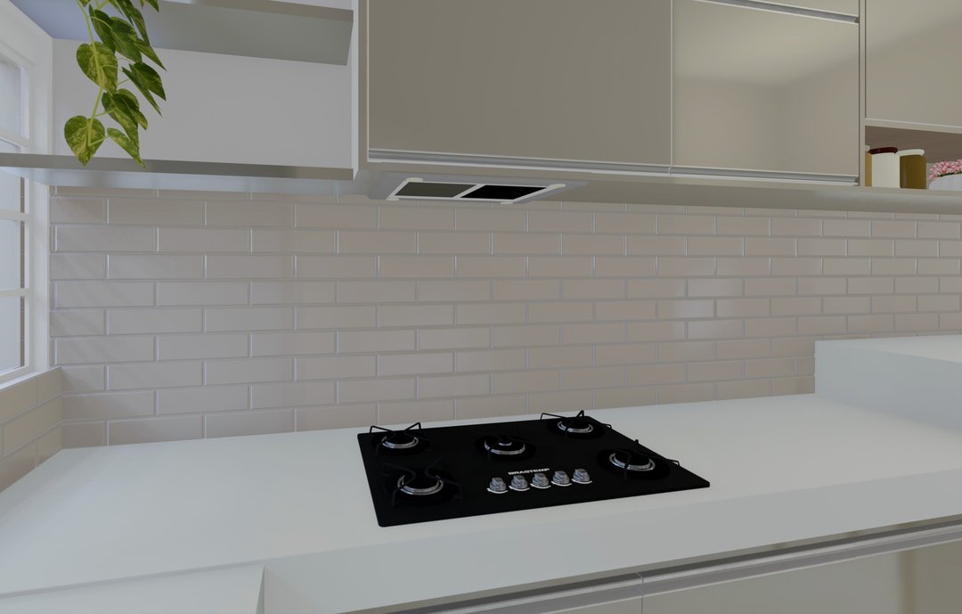 Cozinha e living integrados