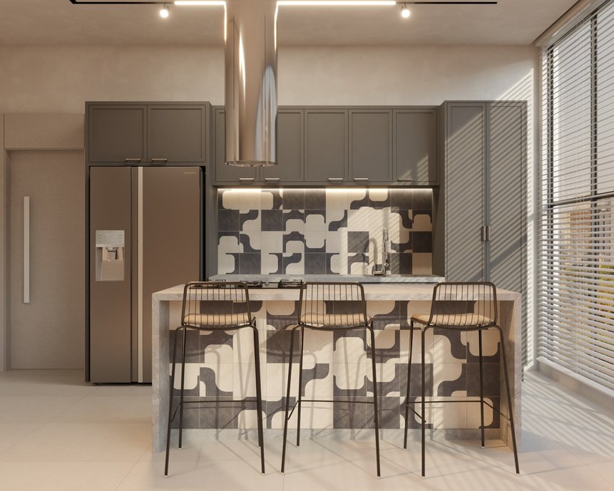 O projeto desse apartamento teve o objetivo de mostrar como um ambiente monocromático em escala de cinza pode ser aconchegante e acolhedor. O minimalismo está apenas nas cores já que temos texturas e revestimentos variados que despertam a curiosidade no olhar. Mesmo de todo o cinza uma pequena árvore surge no meio da sala e recebe toda a atenção e foco de luz do ambiente, e se destaca. A linha Soma foi essencial para toda essa composição. #ConcursoArchtrendsCasoca