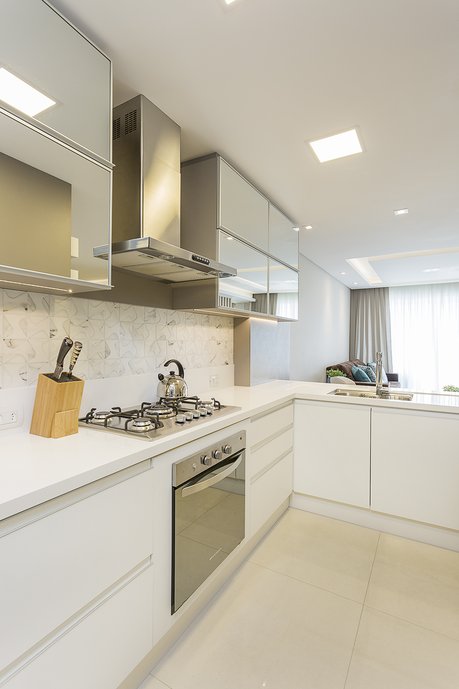 Cozinha com revestimento Mos Paonazetto 60x60