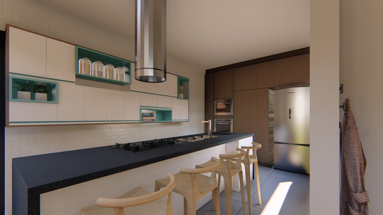 Imagem 3D da Cozinha da Casa