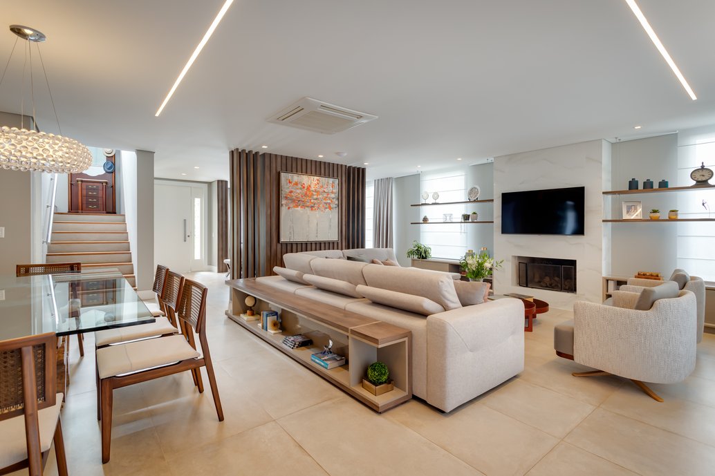 Sala Estar, Jantar e Lareira