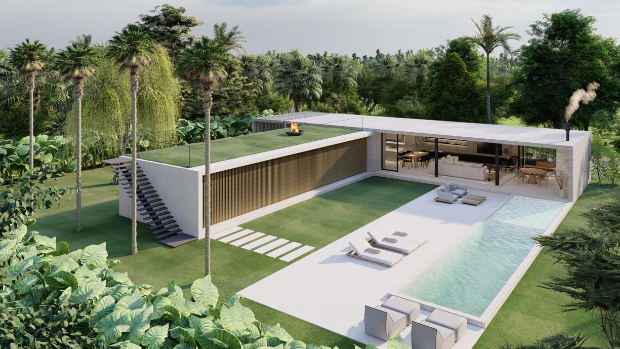 Na ResidênciaCE sugerimos trazer algumas técnicas de sustentabilidade aplicadas ao projeto arquitetônico, uma solução foi o telhado verde na cobertura do módulo dos quartos. #ConcursoArchtrendsCasoca