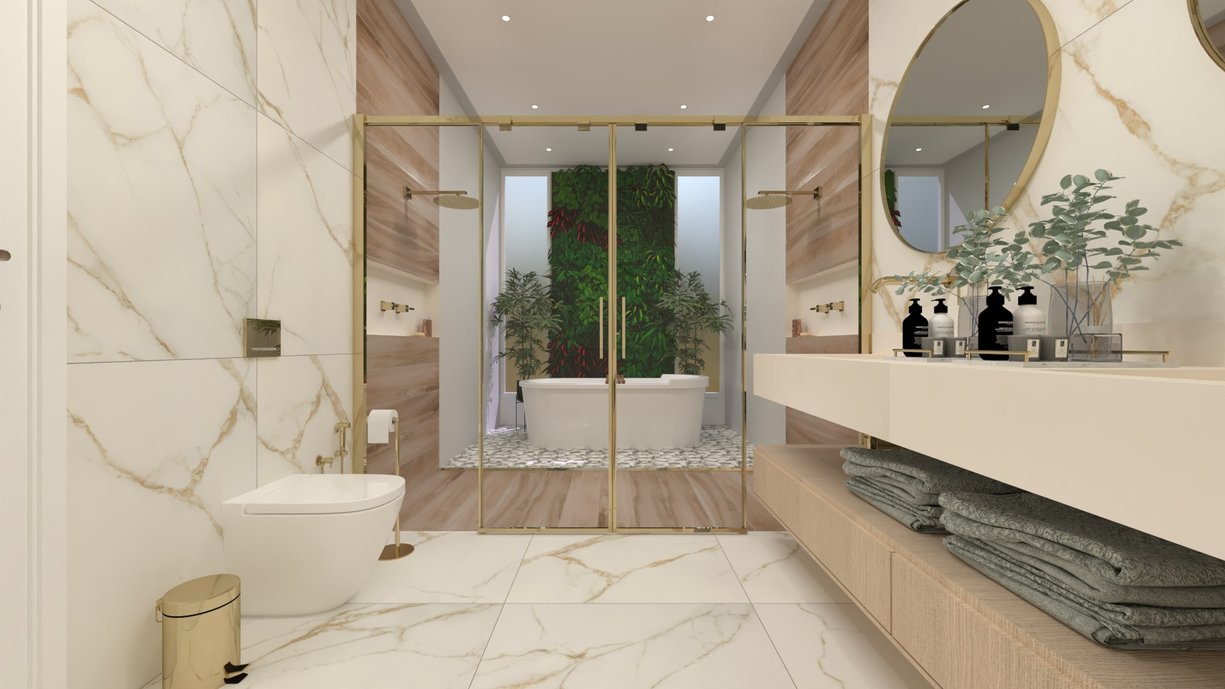 Banheiro. Projeto elaborado no Domus3D pelo projetista Marcelo Augusto.
