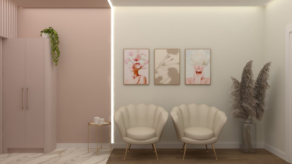 Atendemos o desejo da cliente de direcionar o espaço para mulheres e recepcioná-las da melhor maneira possível.