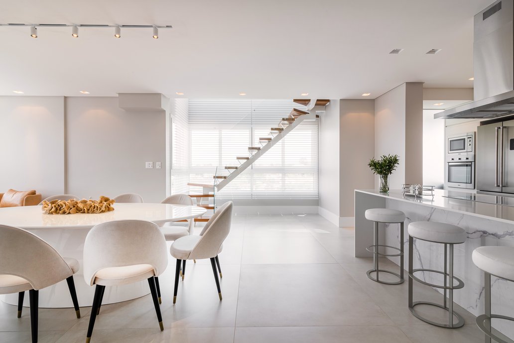 cozinha e sala de jantar
