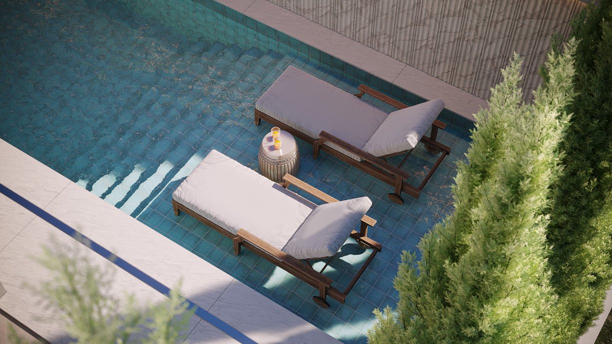 Área da piscina