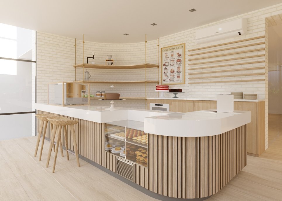 Projeto de interiores para cafeteria em Porto Alegre